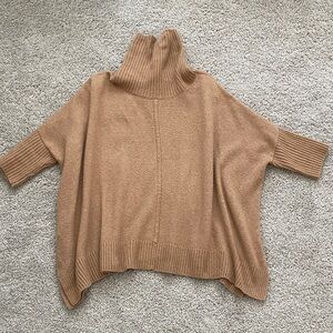 LOFT Camel Cowl Neck Sweater